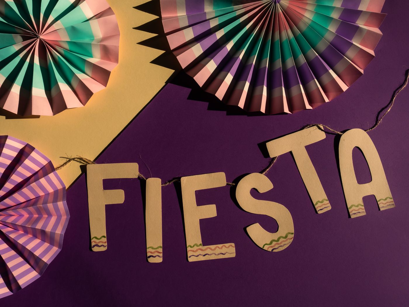 Decorations cut from paper