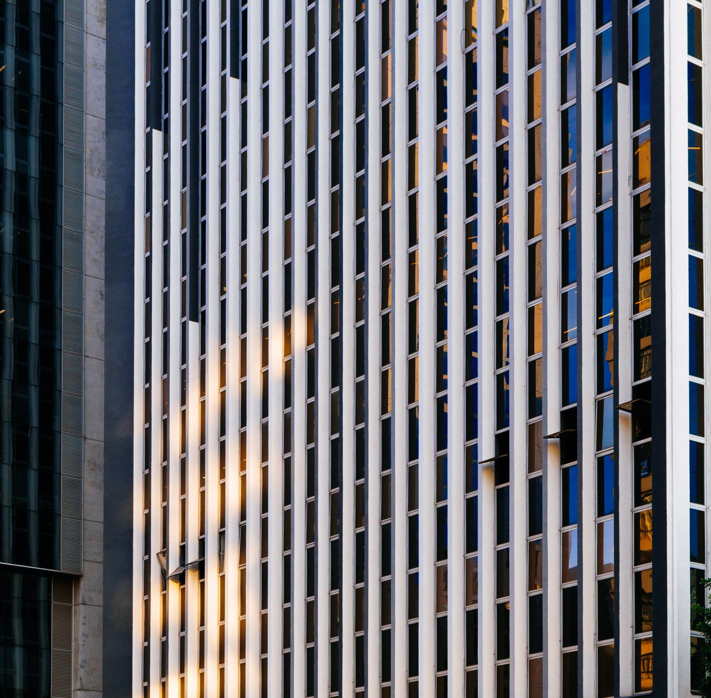 Architectural details on a building facade