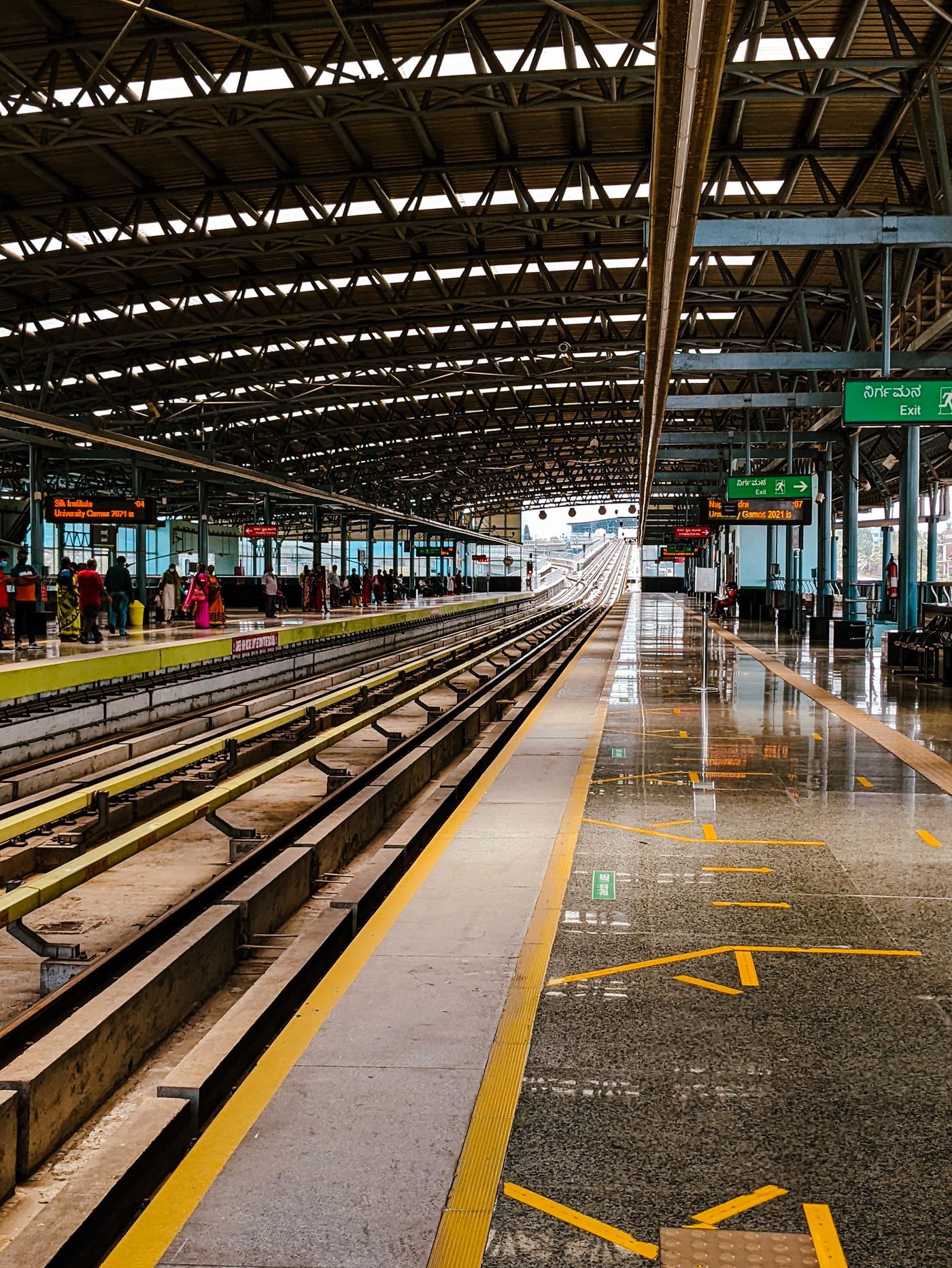 Platform at a railway station